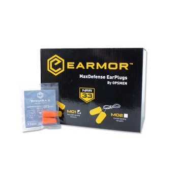Earmor - Zatyczki do uszu MaxDefense - M01 - BOX 100 szt.
