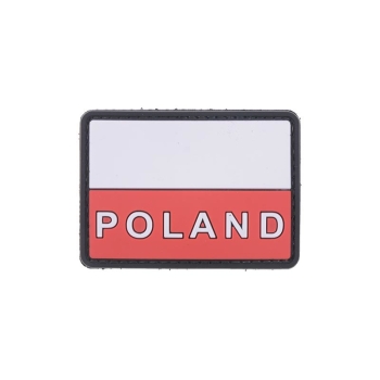 Naszywka 3D - Flaga Polski z napisem "Poland"