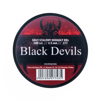 Black Devils - Śrut do wiatrówki BB 500 szt. Czarny 4,5 mm 45500ZNBT