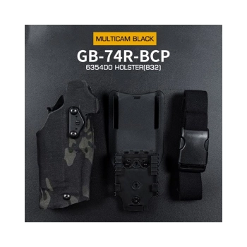 WoSport - Kabura Samozamykająca 6354 DO na Glock 17 z Latarką - Multicam Black