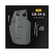 WoSport - Uniwersalna Kabura na Pas GB34 Sub-Compact (Glock 19, USP, CZ Duty) - Grey