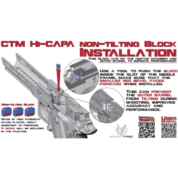 CTM - Aluminiowy zamek CNC typu SPLIT do TM Hi-Capa 5.1 - Gold