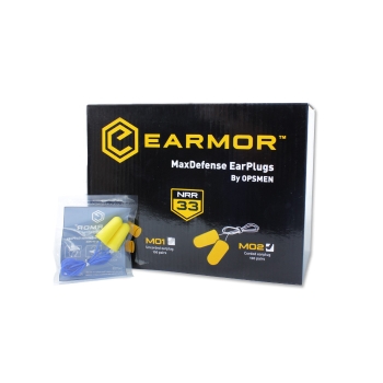 Earmor - Zatyczki do uszu MaxDefense - M02 - BOX 100 szt.