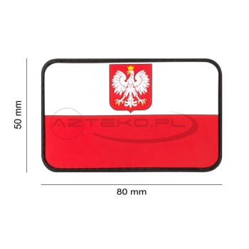 JTG - Naszywka 3D PVC - Flaga Polski - Color
