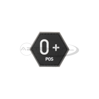 JTG - Naszywka 3D PVC - Hexagon grupa krwi 0 Pos - SWAT