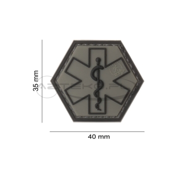 JTG - Naszywka 3D PVC - Hexagon Paramedic - Ranger Green