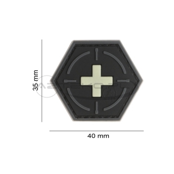 JTG - Naszywka 3D PVC - Hexagon Tactical Medic - Fosforyzująca