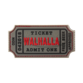 JTG - Naszywka 3D PVC - Large Walhalla Ticket - Grey