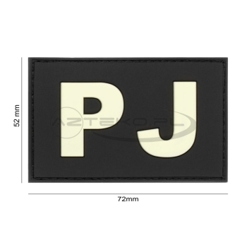 JTG - Naszywka 3D PVC - PJ - Fosforyzująca