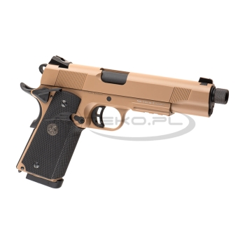 KJW - Replika pistoletu KP-07 TBC (CO2) - M1911 MEU - Tan