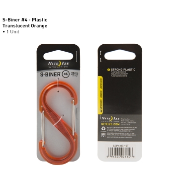 Nite IzeS-Biner #4 Plastic - Pomarańczowy - SBP4-03-19T