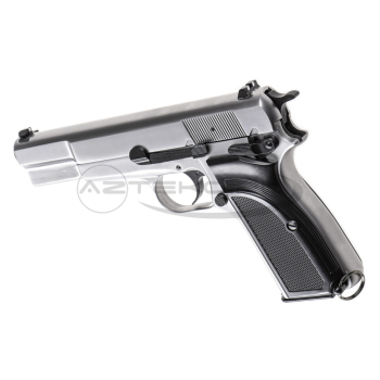 WE - Replika pistoletu Browning Hi Power MK III - Silver