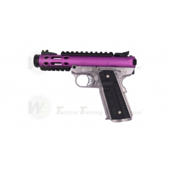 WE - Replika pistoletu Galaxy 1911 GBB, SILVER - PURPLE