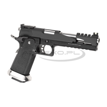 WE - Replika pistoletu Hi-Capa 6 T-Rex Customs Titanium Barrel Full Metal - Black