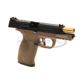 WE - Replika pistoletu WET-05 BK Gold Barrel Full Metal - Tan