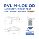 JJ Airsoft - CNC Hand Stop RVL na M-Lok - Black