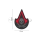 JTG - Naszywka 3D PVC - Assassin Skull - Blackmedic