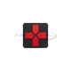 JTG - Naszywka 3D PVC - Red Cross 40 mm - Blackmedic